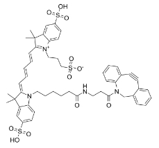 DBCO-Sulfo-Cy5，CAS#: 1564286-24-3，水溶性菁染料