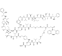 DBCO-(PEG2-VC-PAB-MMAE)2，CAS:2259318-55-1，二苯并環(huán)辛炔-(二聚乙二醇-VC-PAB-MMAE)2