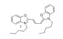 53213-81-3；3,3＇-Di-n-pentyloxacarbocyanine iodide；3,3＇-二戊基氧雜羰花青碘化物	