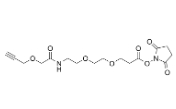 Propargyl-O-C1-amido-PEG2-C2-NHS ester， CAS:2101206-30-6，6-氧代-4,10,13-三氧雜-7-氮雜十六烷-1-炔-16-酸羥基琥珀亞酰胺酯